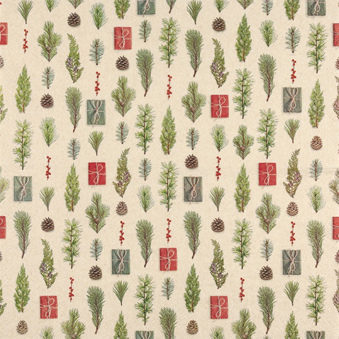 Paper Napkins 33cm Eco, Gifts & Branches image 1